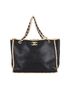 Chanel Oversized Tote with Raffia Trim, front view